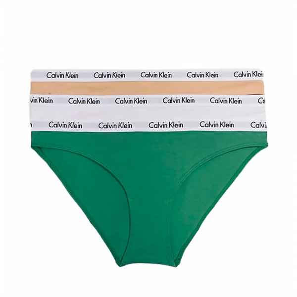 Calvin Klein Underwear Sous-vtements Blanc Beige Vert - LOT DE 3 CULOTTES CAROUSEL - S - Ref 000QD3588E 34 €