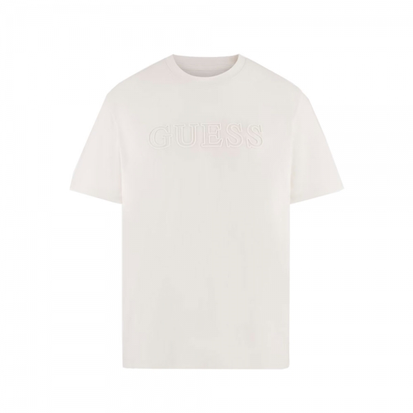 Guess T-shirts hauts et polos Blanc - T-SHIRT AVEC LOGO SUR LE DEVANT - L - Ref 32 €
