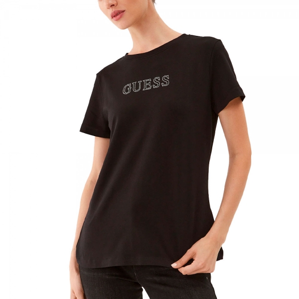 Guess T-shirts hauts et polos Noir - T-SHIRT BONNES VIBES - XS - Ref 30 €
