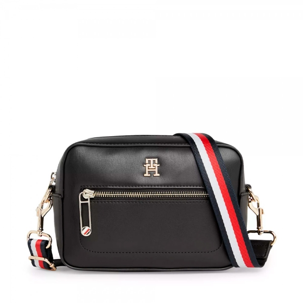 Tommy Hilfiger SAC BANDOULIRE ICONIQUE AVEC RUBAN DISTINCTIF - U Noir- Ref 117 €