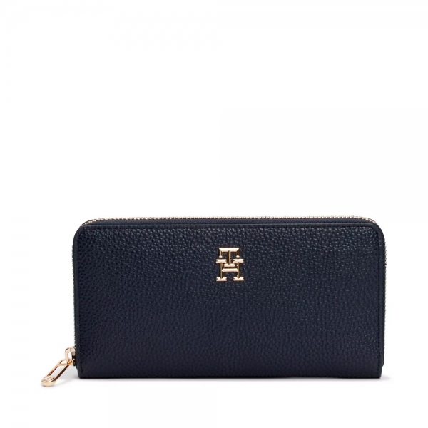 Tommy Hilfiger GRAND PORTEFEUILLE ZIPP EMBLME - U Bleu- Ref 56 €