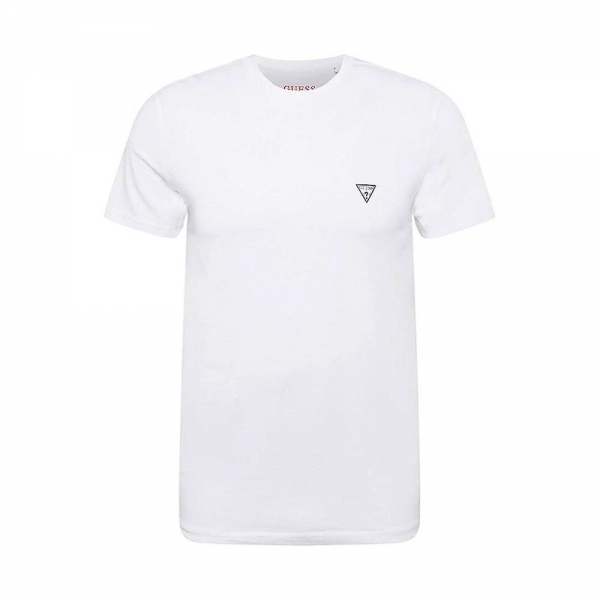 Guess T-shirts Blanc - T-shirt col ras du cou CALEB HERO - S - Ref 18 €