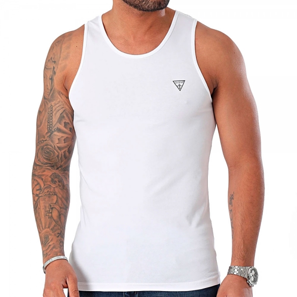 Guess T-shirts Blanc - DBARDEUR BLANC OPTIQUE CALEB HERO TANK - S - Ref 18 €