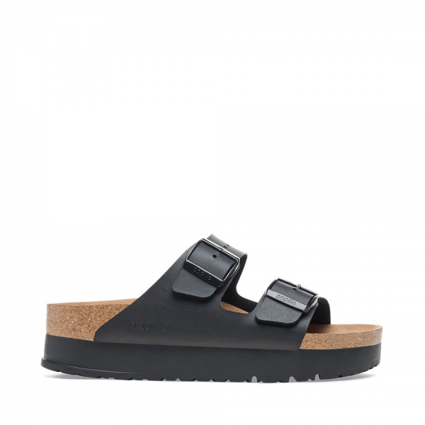 Birkenstock Sandale plateforme Arizona en cuir noir - 36 Noir- Ref 100 €