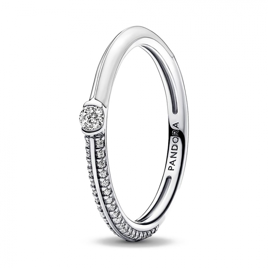 pandora-bague-double-blanche-et-pave-me-192528c02 pandora-bague-double-blanche-et-pave-me-192528c02