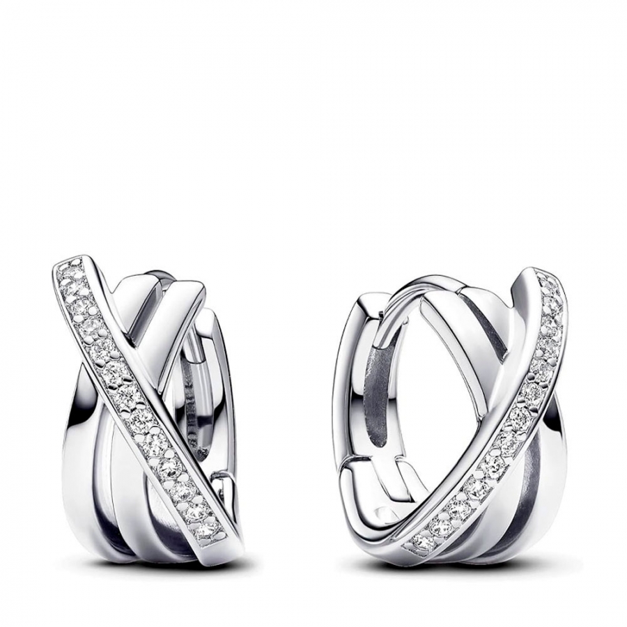 crossed-pave-hoop-earrings-293150c01 crossed-pave-hoop-earrings-293150c01