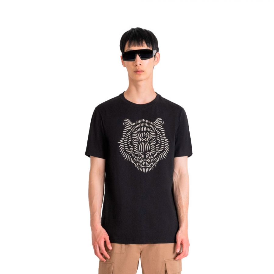 t-shirt-regular-fit-con-stampa-tigre-in-gomma t-shirt-regular-fit-con-stampa-tigre-in-gomma