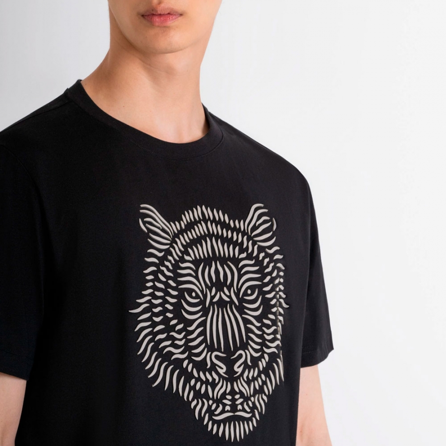 t-shirt-regular-fit-con-stampa-tigre-in-gomma t-shirt-regular-fit-con-stampa-tigre-in-gomma
