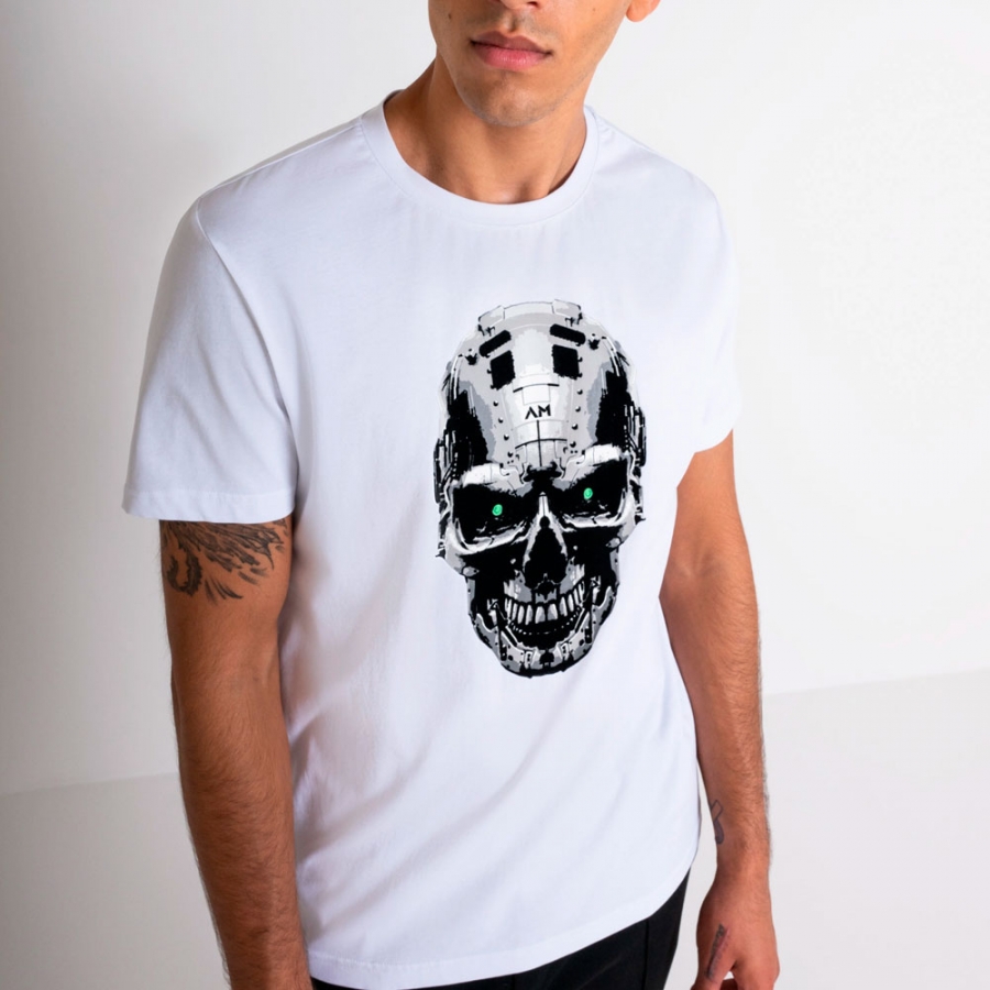 t-shirt-slim-avec-imprime-cyber-crane t-shirt-slim-avec-imprime-cyber-crane