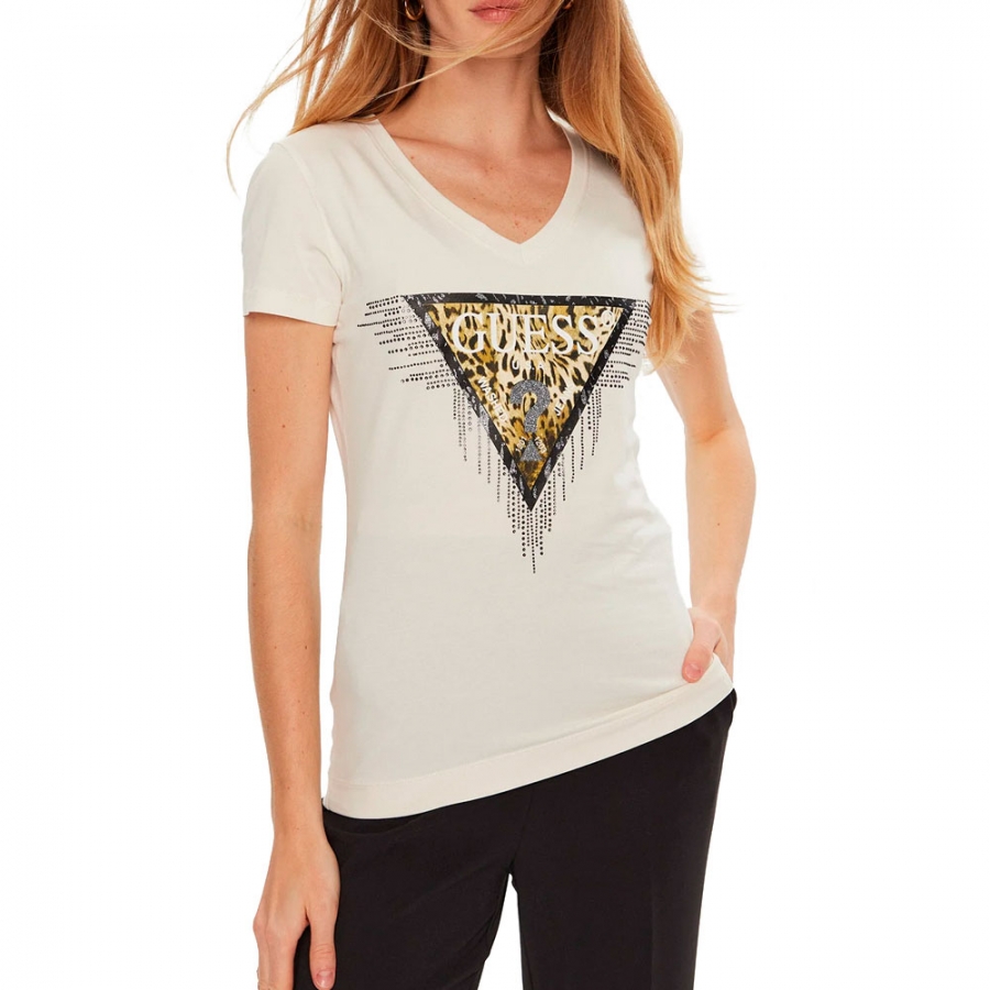 triangular-logo-t-shirt-with-animal-print triangular-logo-t-shirt-with-animal-print