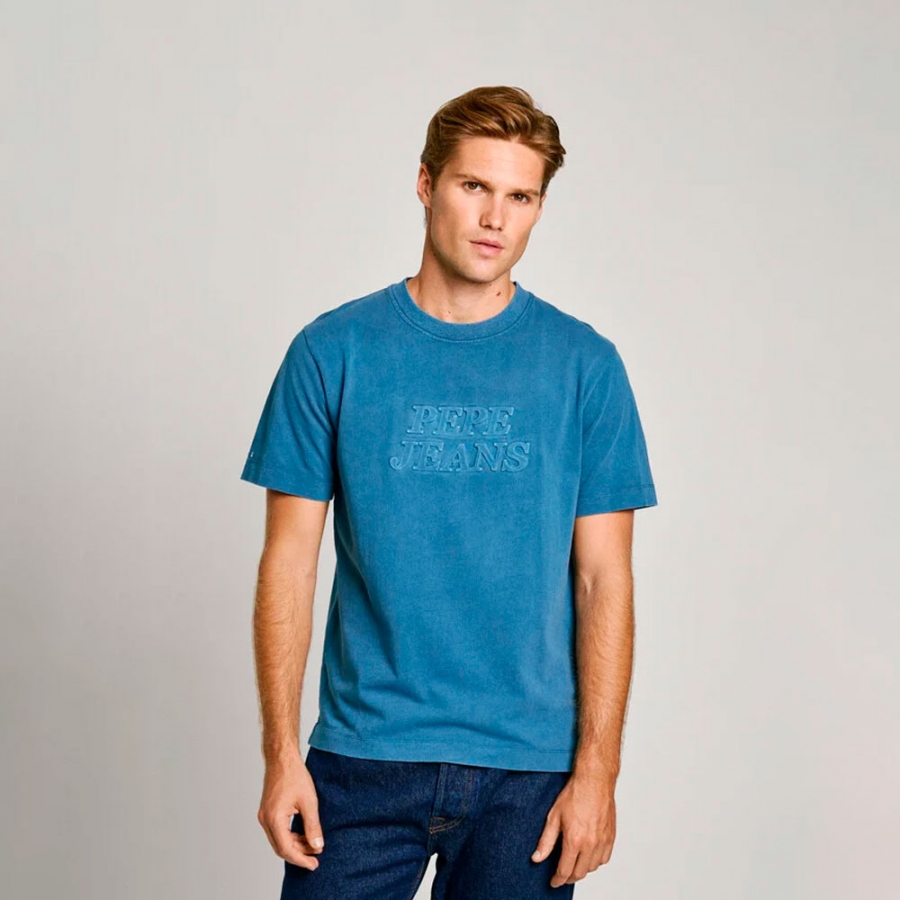 t-shirt-con-logo-in-rilievo-fit-regolare t-shirt-con-logo-in-rilievo-fit-regolare