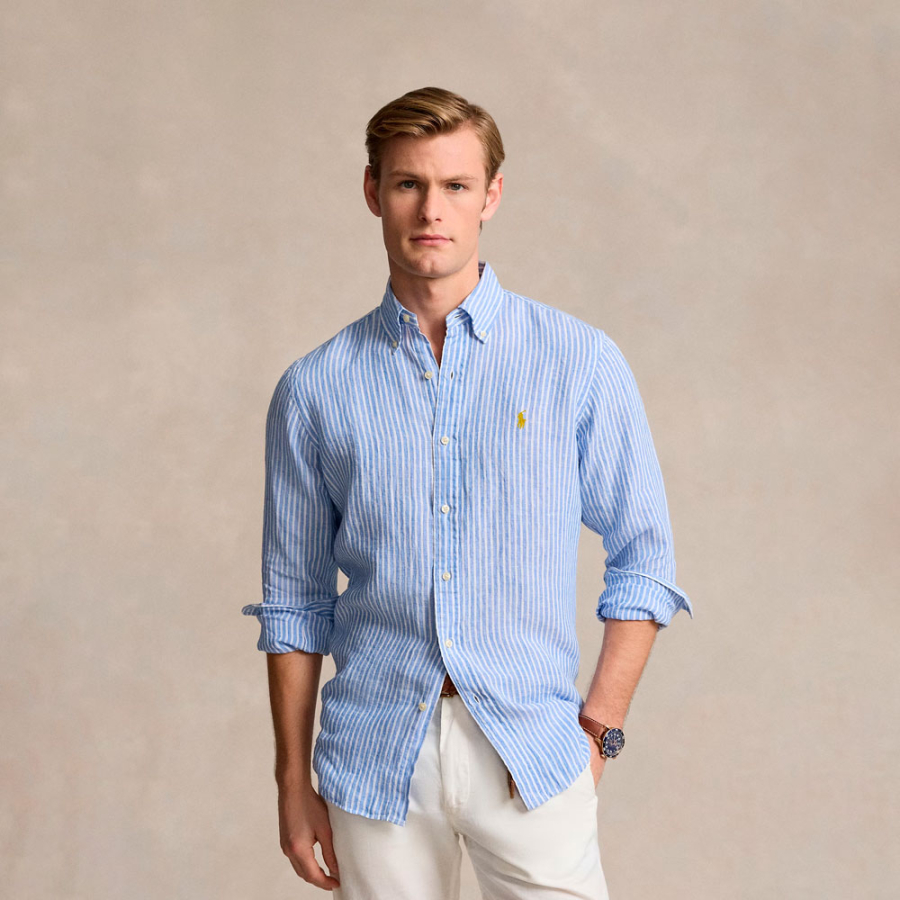 custom-fit-striped-linen-shirt custom-fit-striped-linen-shirt