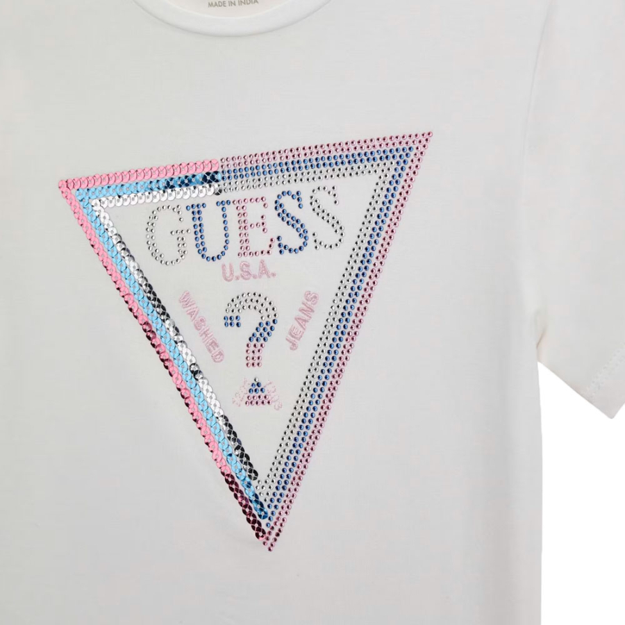 t-shirt-avec-logo-triangle-a-sequins t-shirt-avec-logo-triangle-a-sequins