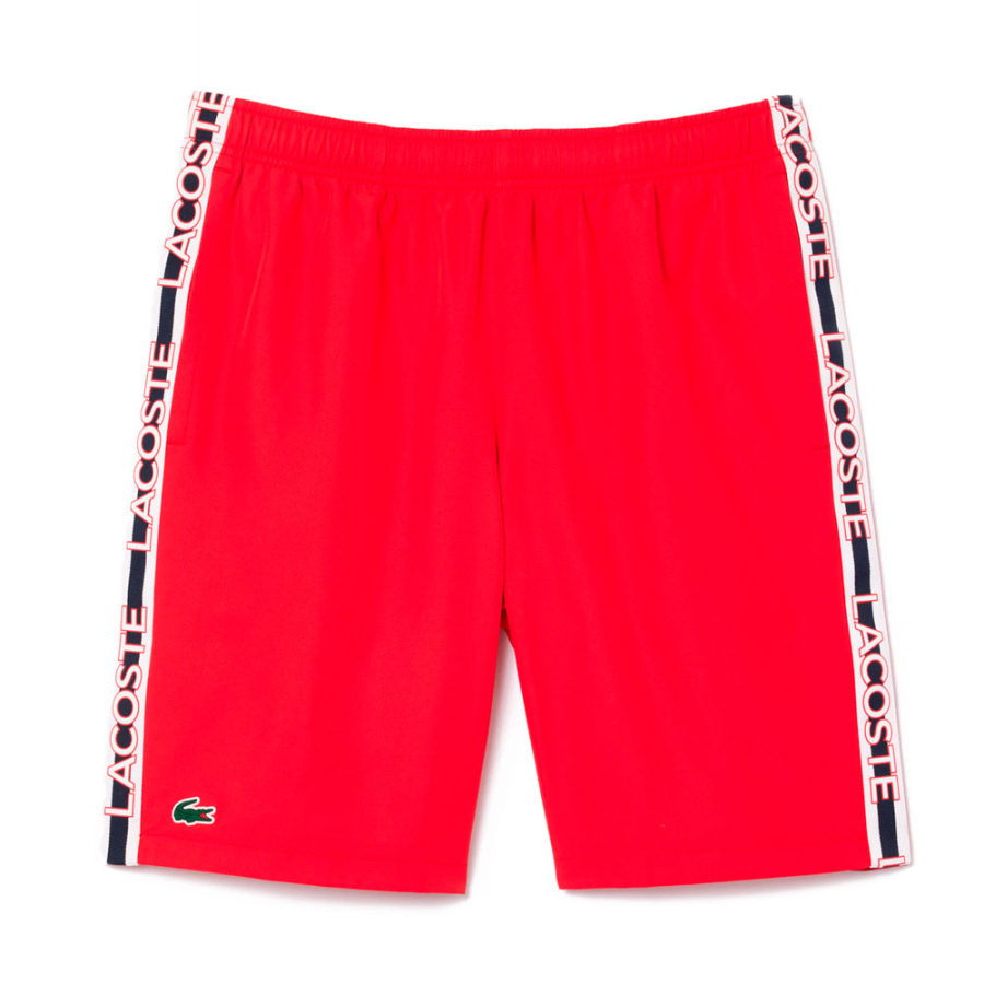 striped-shorts-with-sports-logo striped-shorts-with-sports-logo