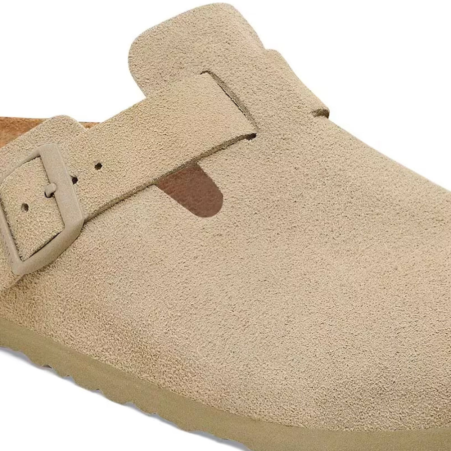 zoccolo-boston-scamosciato-color-kaki-sbiadito-da-donna-birkenstock zoccolo-boston-scamosciato-color-kaki-sbiadito-da-donna-birkenstock