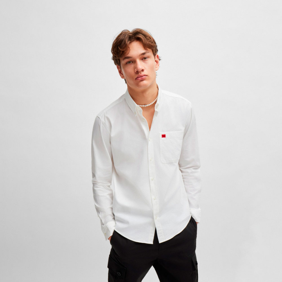 camicia-slim-fit-in-cotone-oxford-lavato camicia-slim-fit-in-cotone-oxford-lavato