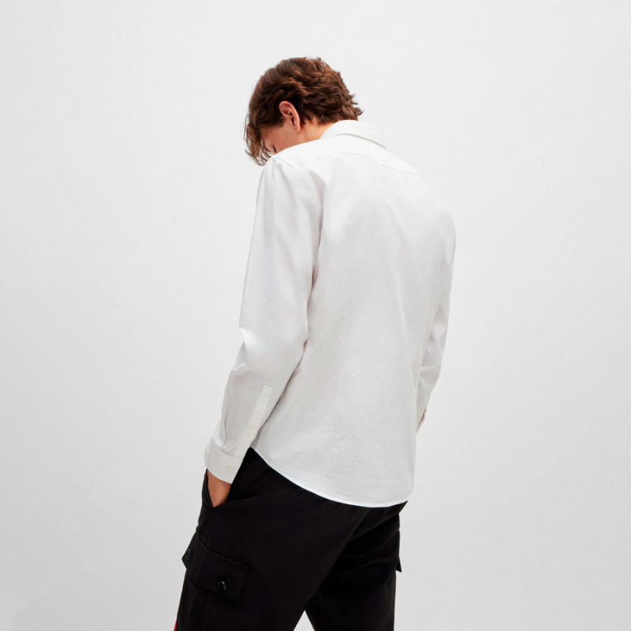 camicia-slim-fit-in-cotone-oxford-lavato camicia-slim-fit-in-cotone-oxford-lavato