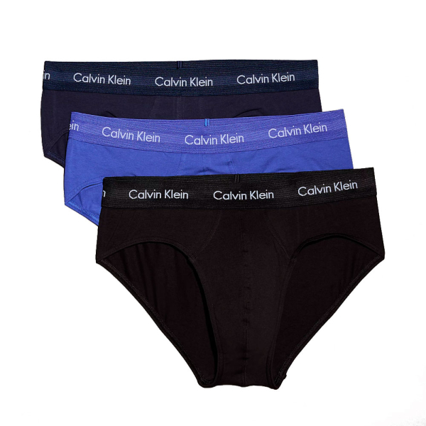 Calvin Klein Underwear Sous-vtements Noir Bleu marine Bleu - Lot de 3 slips - Coton Stretch - S - Ref 32 €