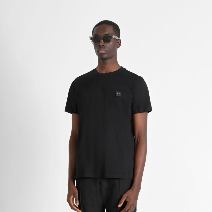 t-shirt-vestibilita-regolare-con-logo-in-metallo t-shirt-vestibilita-regolare-con-logo-in-metallo