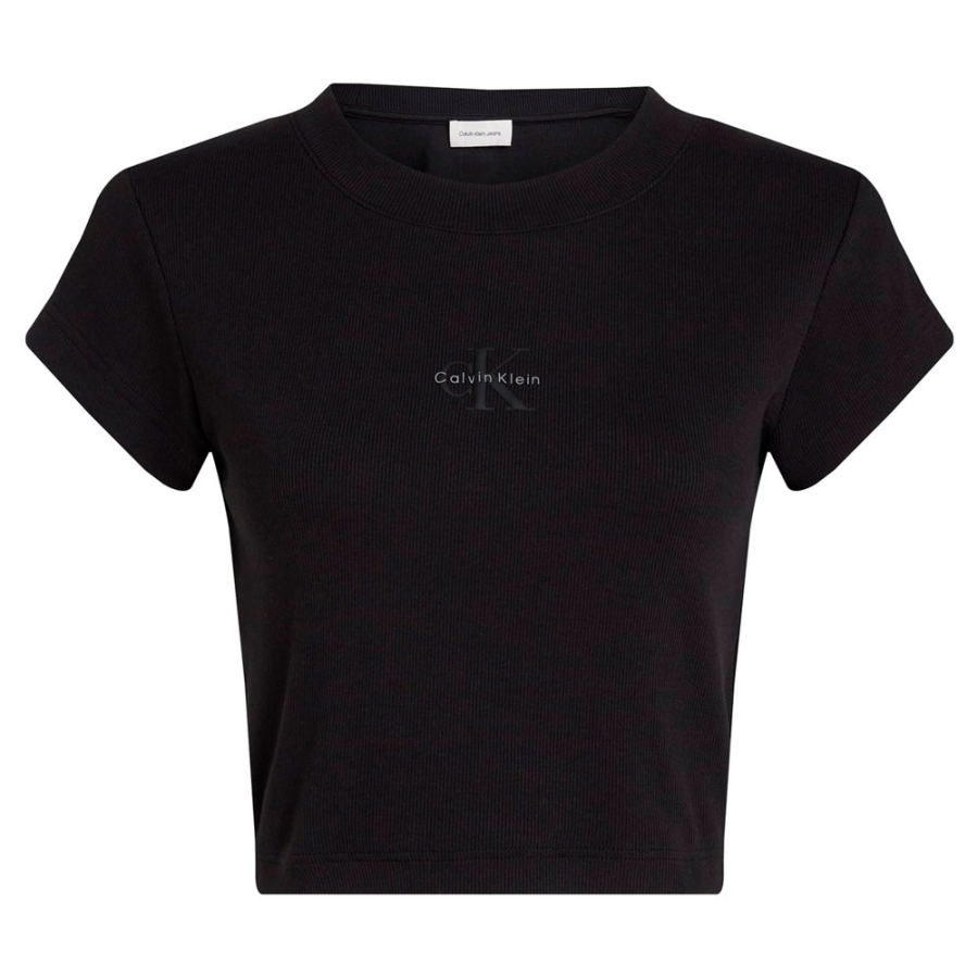 t-shirt-court-slim-avec-monogramme t-shirt-court-slim-avec-monogramme