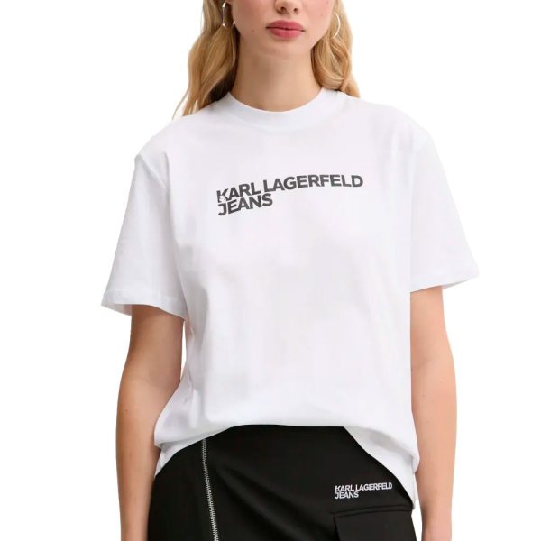 Karl Lagerfeld Jeans T-shirts hauts et polos Blanc - T-SHIRT AVEC LOGO - XS - Ref 47 €
