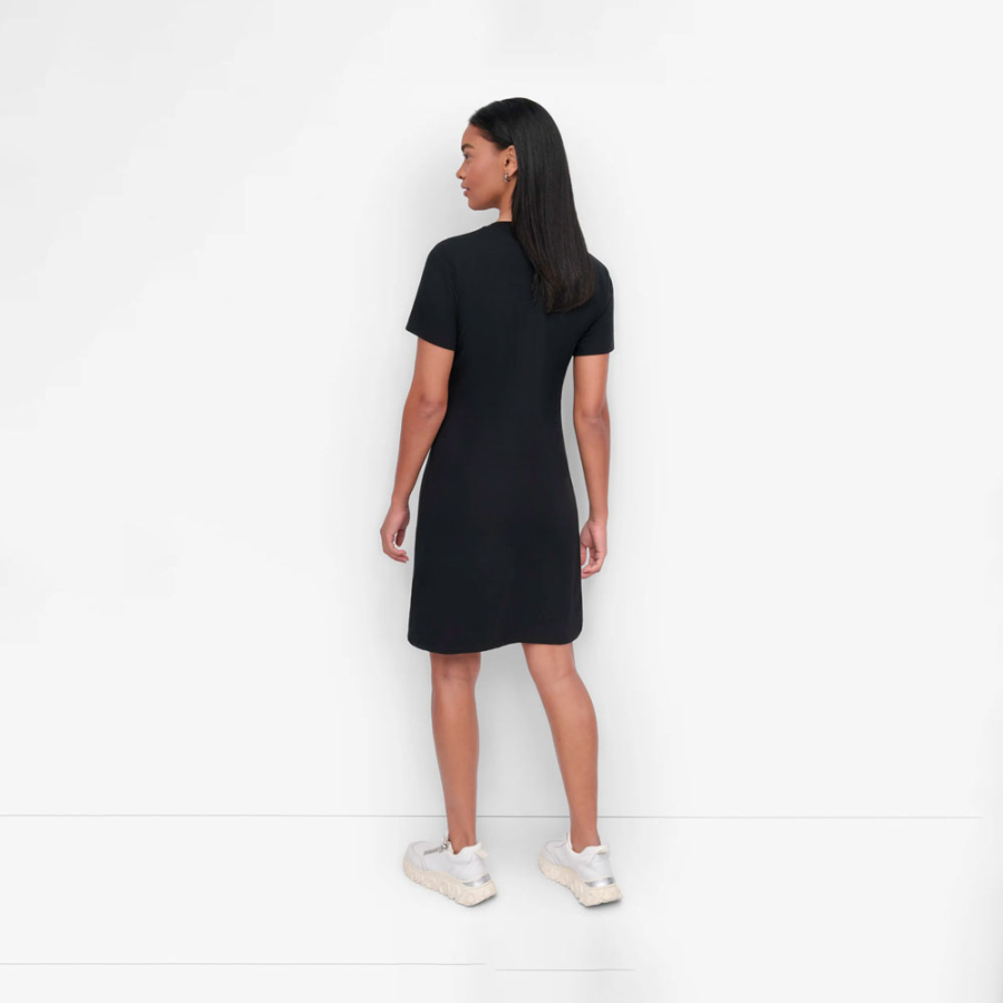 mini-v-neck-t-shirt-dress-with-studded-logo mini-v-neck-t-shirt-dress-with-studded-logo