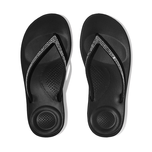Fitflop TONGS ERGONOMIQUES IQUSHION SPARKLE - 38 Noir- Ref 41 €