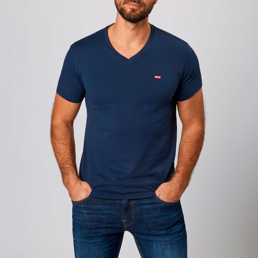 levi-s-original-t-shirt-mit-v-ausschnitt-marineblau levi-s-original-t-shirt-mit-v-ausschnitt-marineblau