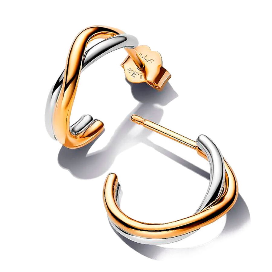 pendientes-de-aro-abiertos-en-dos-tonos-de-forma-organica-263880c00 pendientes-de-aro-abiertos-en-dos-tonos-de-forma-organica-263880c00