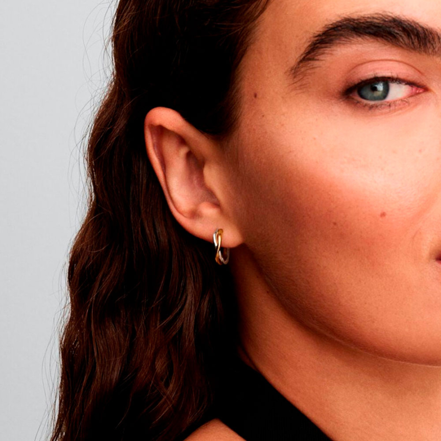 two-tone-organic-shaped-open-hoop-earrings-263880c00 two-tone-organic-shaped-open-hoop-earrings-263880c00