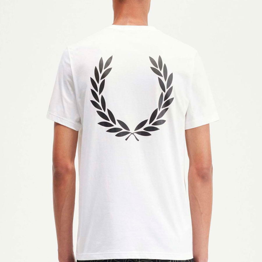 t-shirt-mit-aufgerautem-lorbeer-print t-shirt-mit-aufgerautem-lorbeer-print