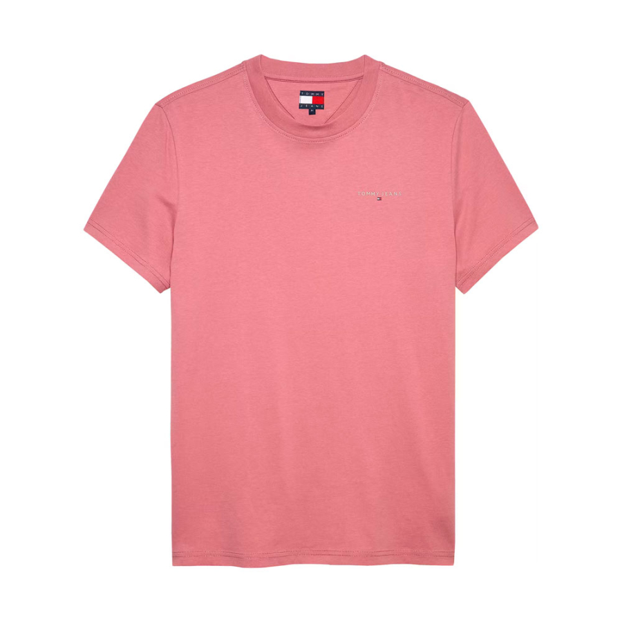 t-shirt-slim-avec-logo-lineaire t-shirt-slim-avec-logo-lineaire