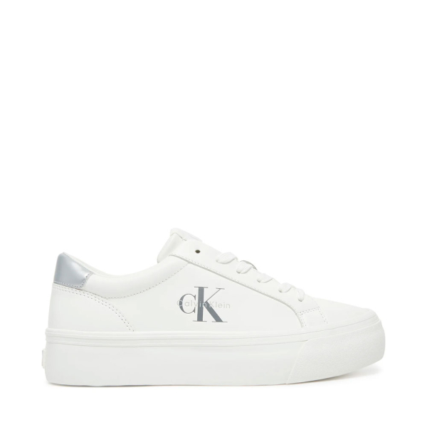 Calvin Klein BASKETS MONOGRAMME ARGENTES - 36 Blanc- Ref 65 €