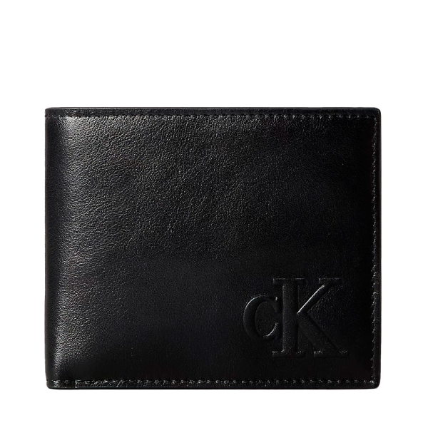 Calvin Klein Portefeuille en cuir avec compartiment billets poche monnaie et protection RFID - U Noir- Ref 42 €