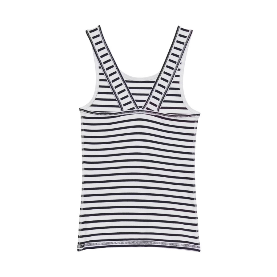 camiseta-de-tirantes-a-rayas-de-canale-con-logo-grafico camiseta-de-tirantes-a-rayas-de-canale-con-logo-grafico