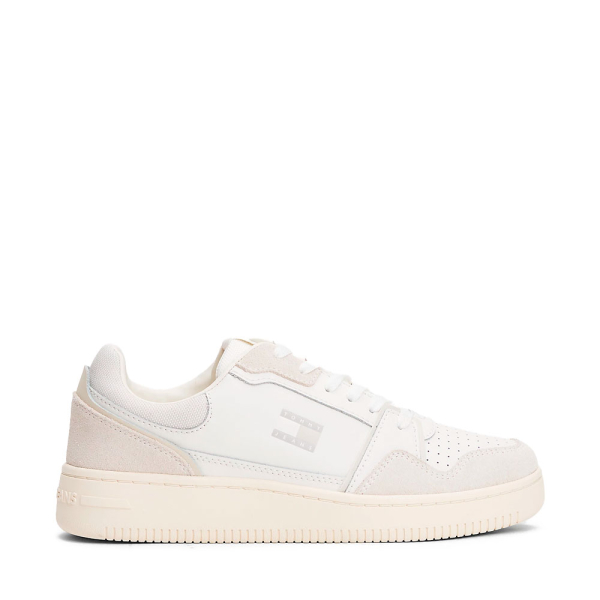 Tommy Hilfiger Baskets semelles en cuir crantes - 37 Blanc Beige- Ref 70 €