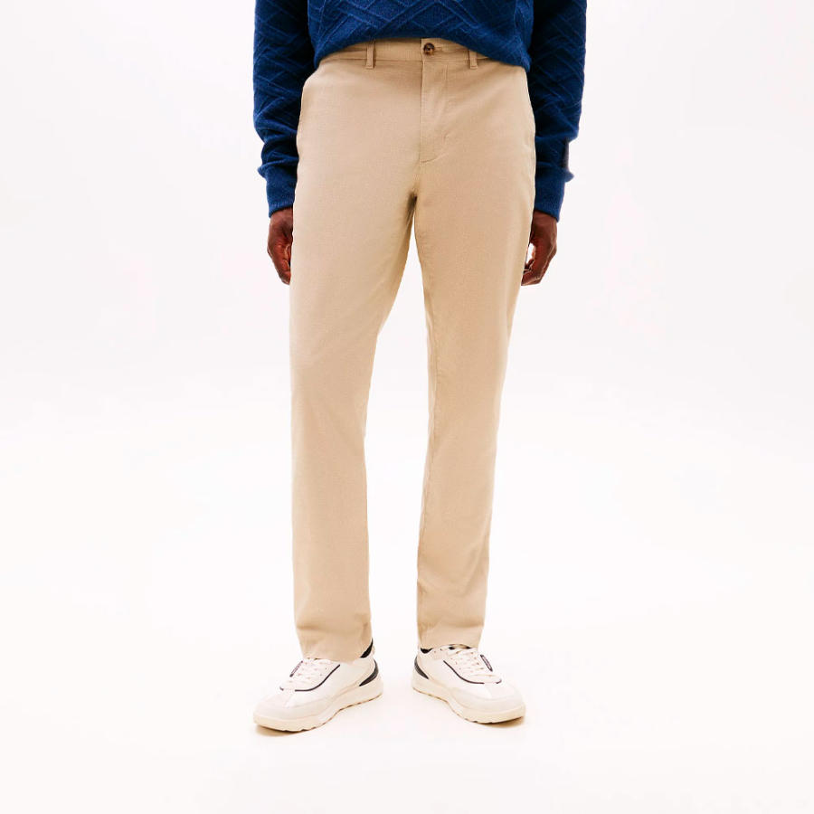pantalon-chino-droit-imprime-denton pantalon-chino-droit-imprime-denton