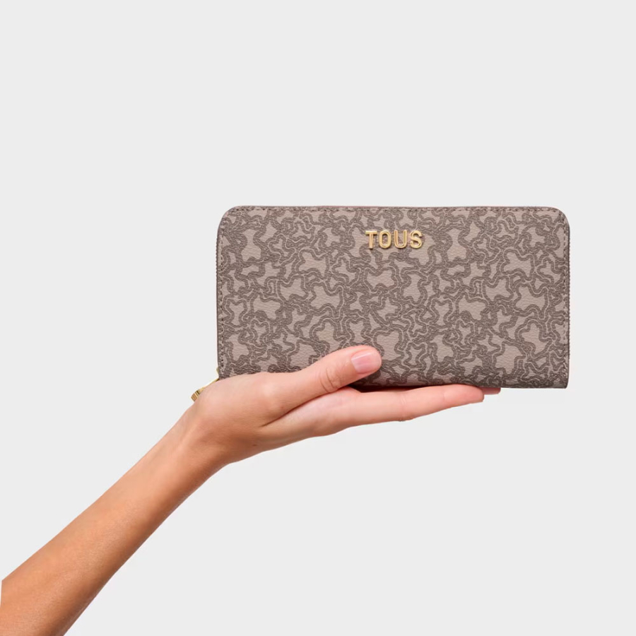 carteira-kaos-mini-lines-taupe carteira-kaos-mini-lines-taupe