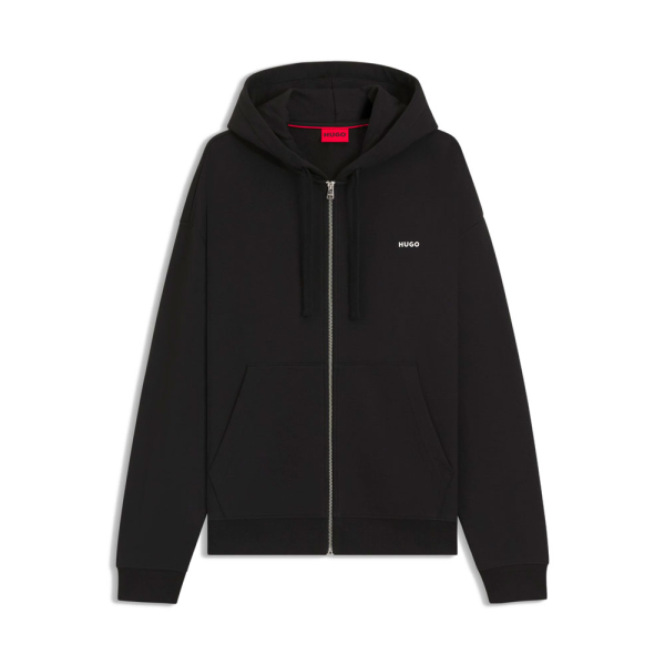 Hugo Boss Vestes en maille et pulls Noir - Sweat-shirt coupe dcontracte en molleton de coton avec capuche et zip - M - Ref 104 €