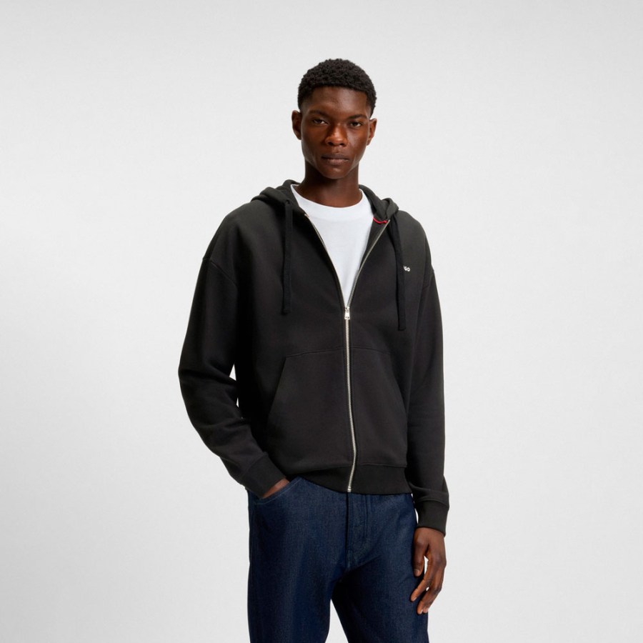 sweat-shirt-coupe-decontractee-en-molleton-de-coton-avec-capuche-et-zip sweat-shirt-coupe-decontractee-en-molleton-de-coton-avec-capuche-et-zip