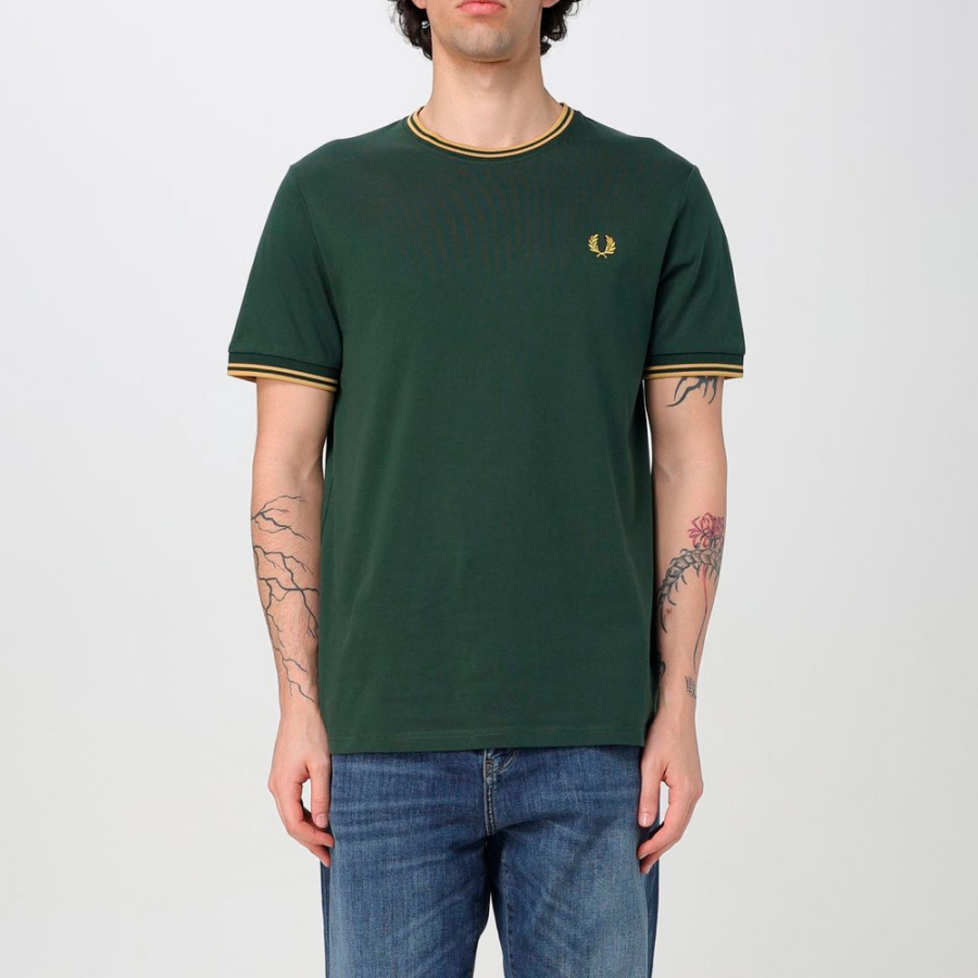 t-shirt-con-finiture-a-due-strisce t-shirt-con-finiture-a-due-strisce