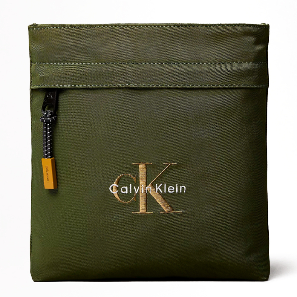 Calvin Klein SAC PLAT EN NYLON AVEC LOGO MONOGRAMME - U Vert- Ref 49 €