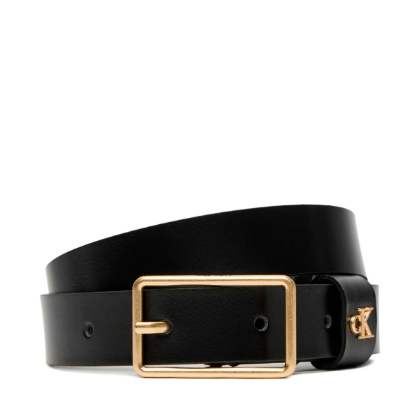 Calvin Klein CEINTURE BOUCLE CARRE - 75 Noir- Ref 35 €
