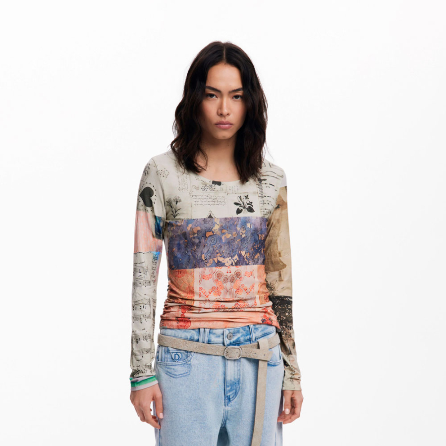 t-shirt-mit-geraffter-collage t-shirt-mit-geraffter-collage