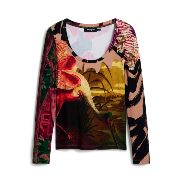 Desigual T-shirts hauts et polos Rouge - T-shirt conu par Monsieur Christian Lacroix - M - Ref 42 €