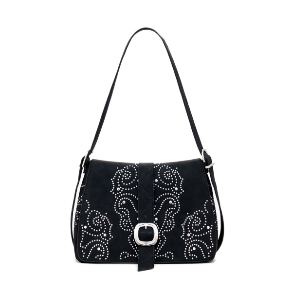 Desigual Petit sac bandoulire effet cuir clout - U Noir- Ref 56 €