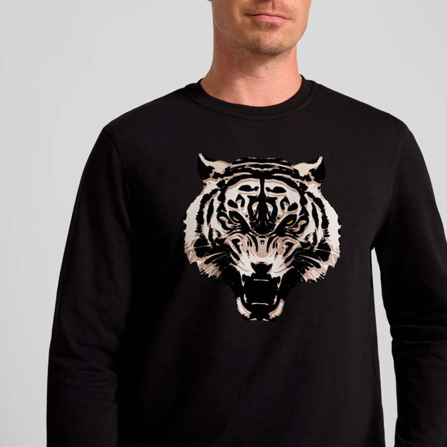 sudadera-regular-fit-con-estampado-de-tigre