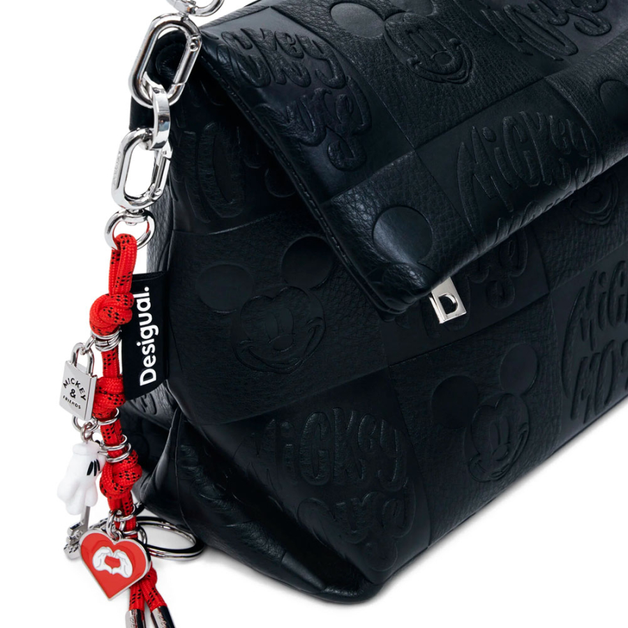 bolsa-media-com-aba-de-couro-sintetico-mickey bolsa-media-com-aba-de-couro-sintetico-mickey