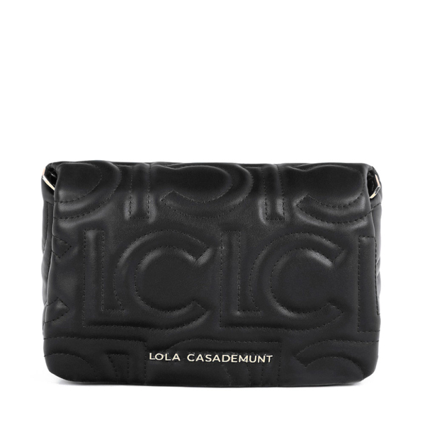 Lola Casademunt Sac bandoulire rembourr avec logo - U Noir- Ref 86 €