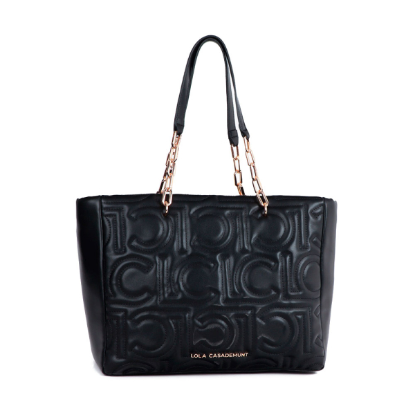 Lola Casademunt Sac cabas matelass avec logo - U Noir- Ref 134 €